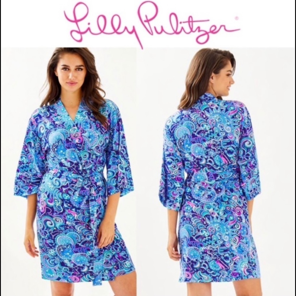 NWT Lilly Pulitzer Cosmic Kismet Lina Robe